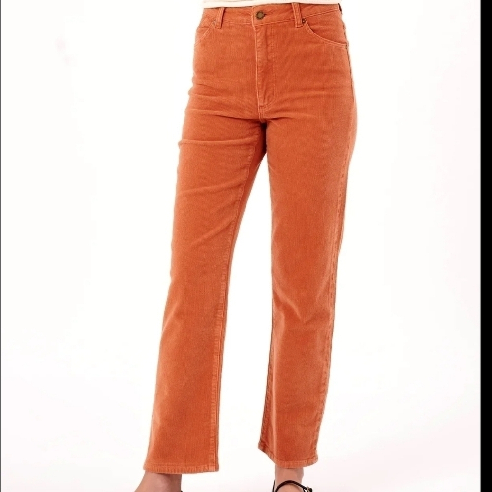 Talbots Stretch Rust Orange Corduroy Boot Cut Pants